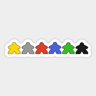 6 Meeple Sticker